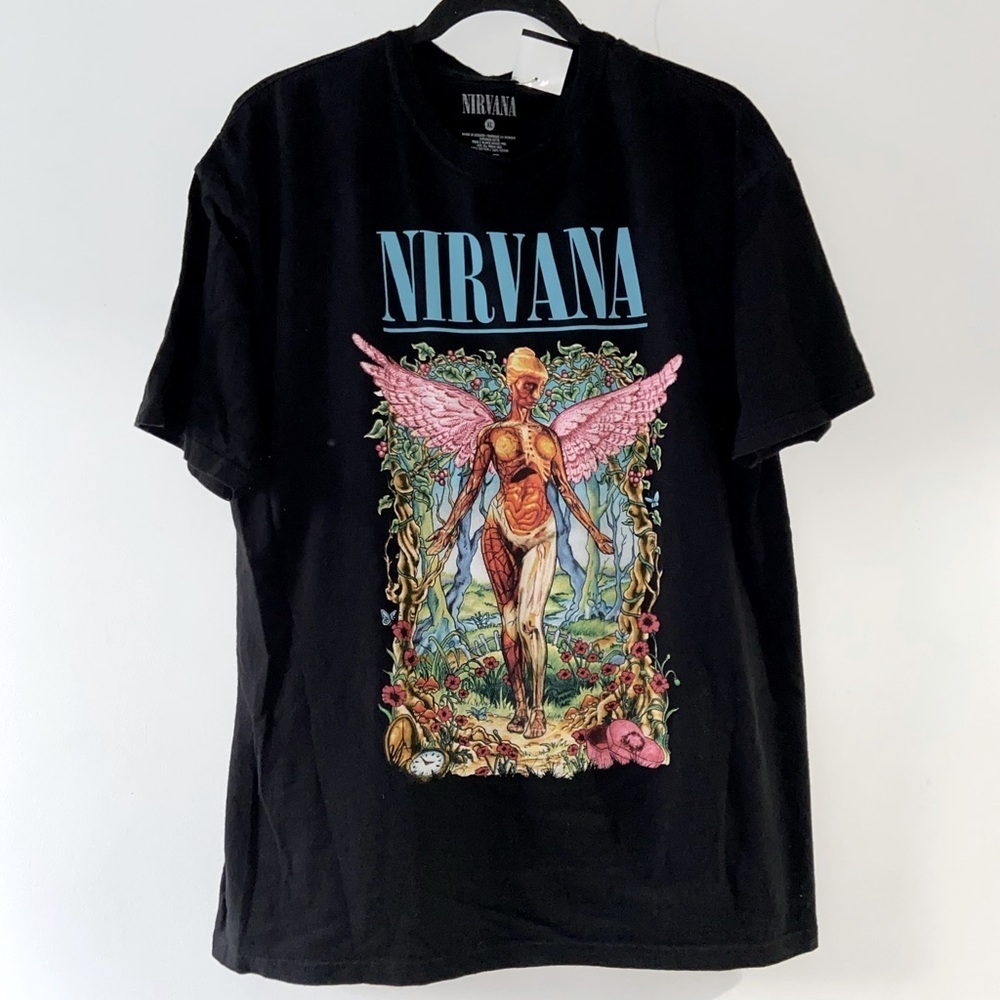 Nirvana Graphic Print Band Tee XL 1/1 Rare Find Single Stitched 🧵​​​​